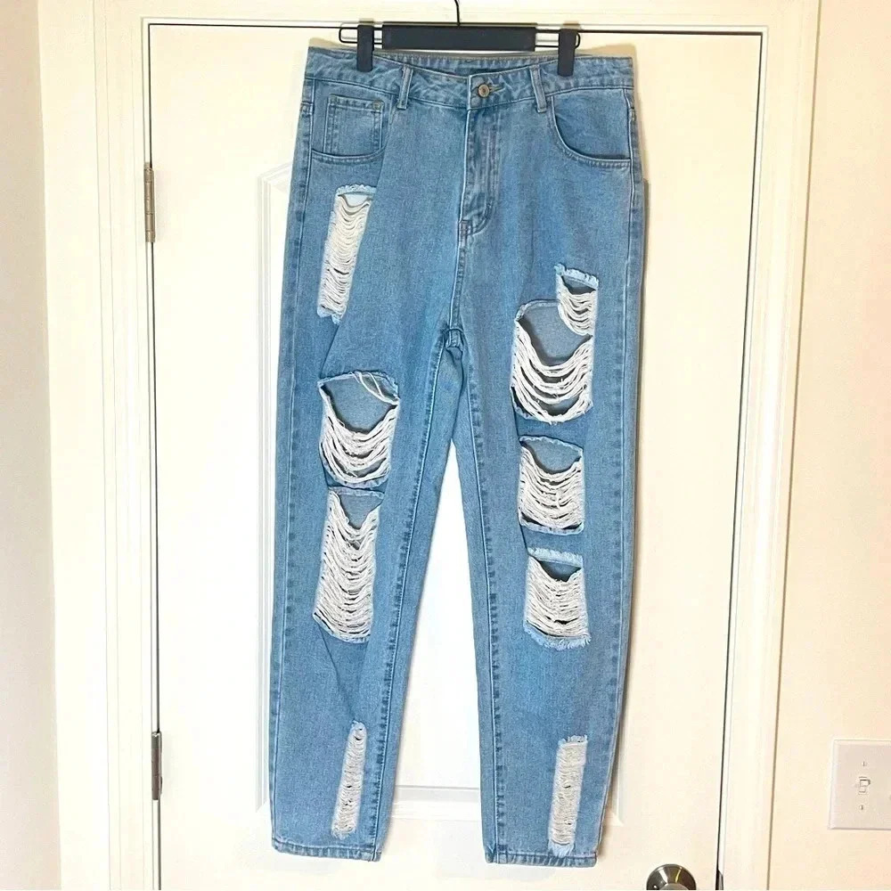Shein Ripped High Waist Jeans - Size 10